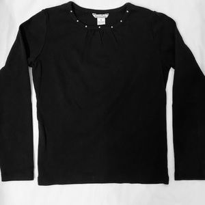 Hartstrings Black Long Sleeve Shirt Girls Size 8